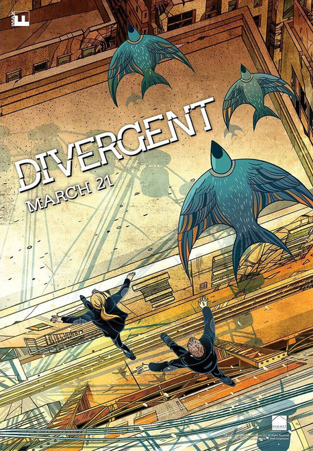 Divergent (2014)_9 Movie Film Poster Canvas iconic design