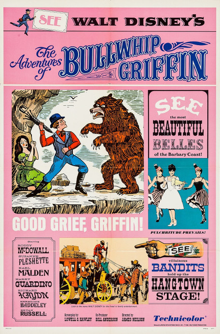 The Adventures of Bullwhip Griffin (1967)_1 Poster Canvas Movie Film Print A0 A1