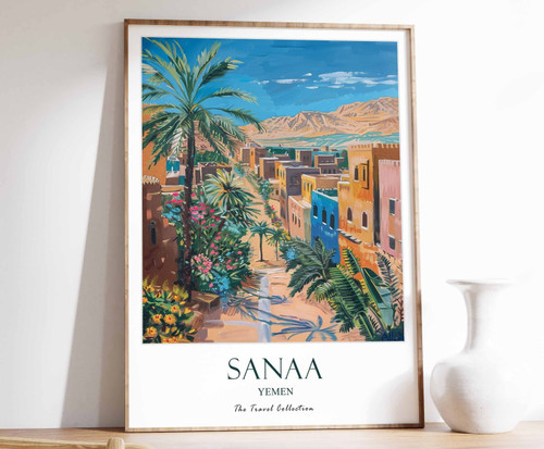 4_Sanaa Print, Sanaa Travel Poster, Middle East Travel Print, Islamic Decor, Gif