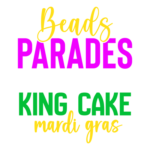 Beads Parades Crawfish King Cake Mardi Gras 2-01 Poster Canvas Movie Film Print