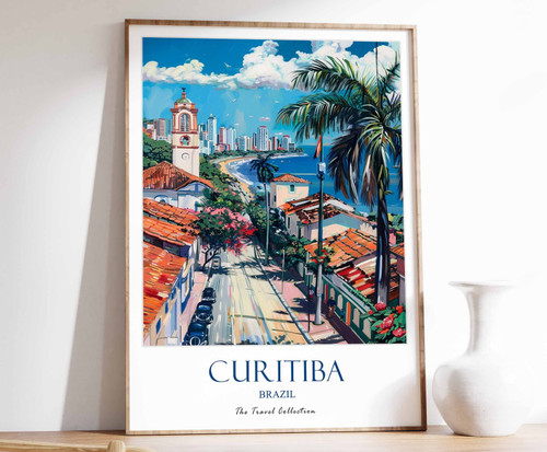 12_Curitiba Print, Curitiba Travel Poster, Brazil Travel Print, Tropical Decor,