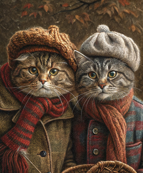 Custom Two of Pets Portrait Renaissance Cat Portrait Personalized GiftPet and Ow