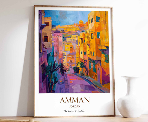 7_Amman Print, Amman Travel Poster, Jordan Travel Print, Islamic Decor, Gift for