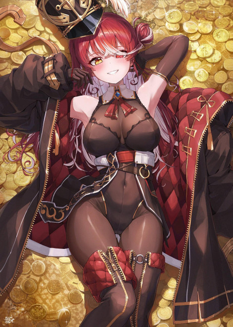 Houshou Marine Anime E Girl (5) Poster Canvas Movie Film Print A0 A1 A2 A3 A4 A5