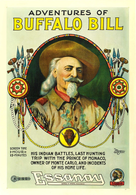 The Adventures of Buffalo Bill (1917)_0 Poster Canvas Movie Film Print A0 A1 A2