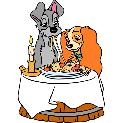 Lady and the Tramp (72) PNG Poster Canvas Movie Film Print A0 A1 A2 A3 A4 A5 A6