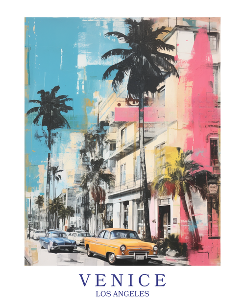 venice beach la Poster Canvas Travel Holiday Trip Print Turism A0 A1 A2 A3 A4 A5