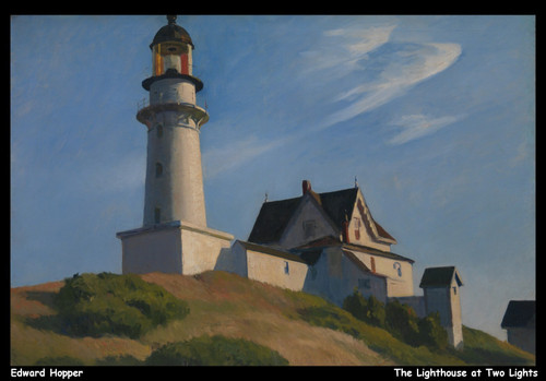 edward-hopper---the-lighthouse-at-two-lights_11012841034_o(1) Poster Canvas Prin