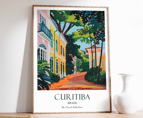 7_Curitiba Print, Curitiba Travel Poster, Brazil Travel Print, Tropical Decor, B