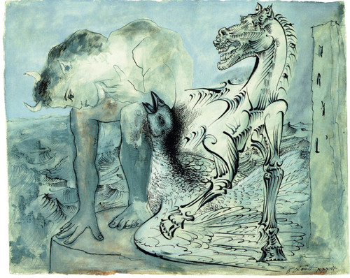 Pablo Picasso - Horse and bird 1936 Poster Canvas Movie Film Print A0 A1 A2 A3 A