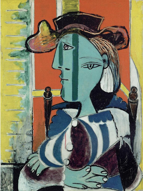 Seated woman with arms crossed 1937 Picasso