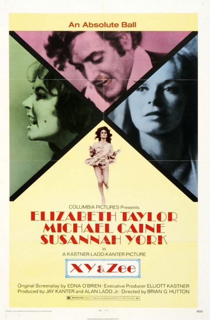 X, Y and Zee (1972)_0 Poster Canvas Movie Film Print A0 A1 A2 A3 A4 A5 A6 Art Wa