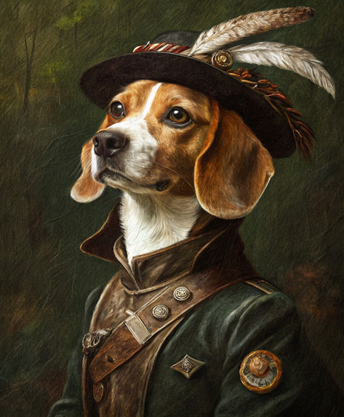Cowboy Pet PortraitCustom Funny Canvas Royal Pet PortraitDigital ArtPet Portrait