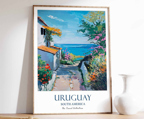 6_Uruguay Travel Poster, Uruguay Print, South America Travel Art, Tropical decor