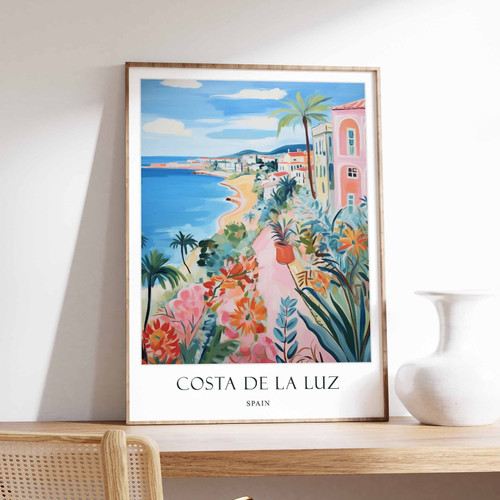10_Costa De La Luz Poster, Spain Poster, European Poster, Coastal Decor, Costa D