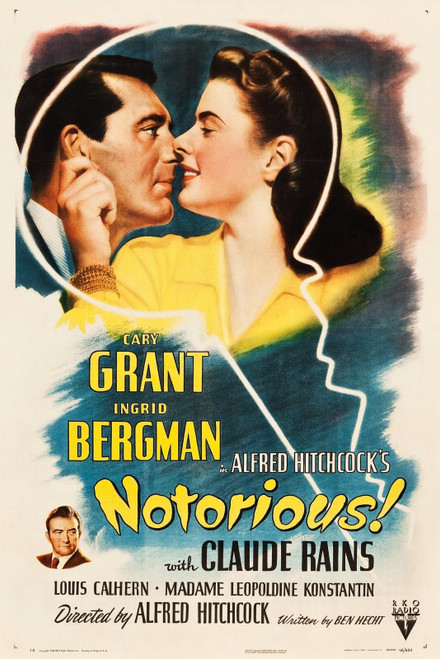 Notorious (1946)_1 Poster Canvas Movie Film Print A0 A1 A2 A3 A4 A5 A6 Art Wall