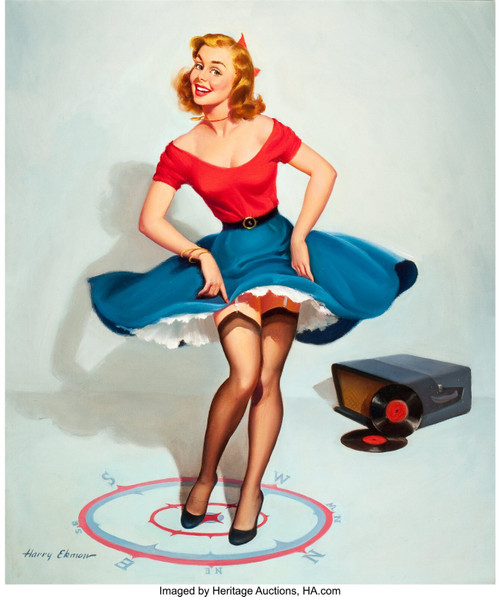 HARRY EKMAN (American, 1923-1999).I Don't Go Far in Any Direction calendar illus