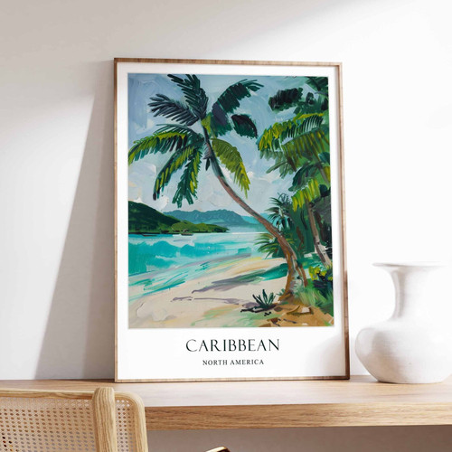 7_Caribbean Poster, Home Decor, Travel Art, North American Wall Art, North Ameri