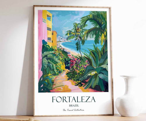 5_Fortaleza Print, Fortaleza Travel Poster, Brazil Travel Print, Tropical Decor,