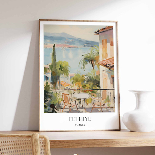 6_Fethiye Poster, Turkey Poster,Travel Poster, Fethiye Travel Poster, Wall Art,
