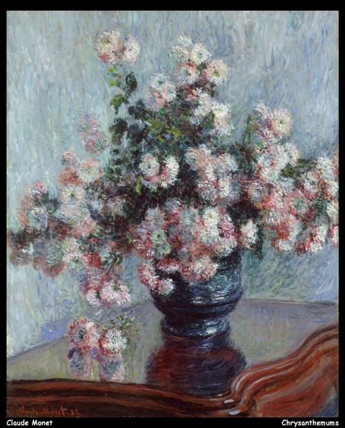 claude-monet---chrysanthemums_11015982935_o(1) Poster Canvas Movie Film Print A0