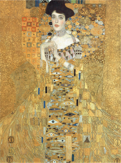Gustav Klimt - Portrait of Adele Bloch Bauer I 1901 Poster Canvas Movie Film Pri