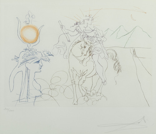Salvador Dali (1904-1989). Caesar and Cleopatra, from Famous Loves, 1972 Poster