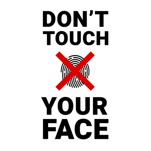 36_Don't Touch Your Face. Warning Poster. Coronavirus Poster Canvas Movie Film P