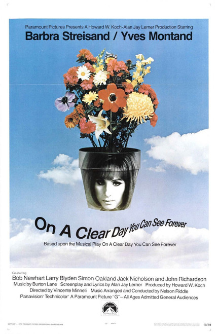 On a Clear Day You Can See Forever (1970)_1 Poster Canvas Movie Film Print A0 A1