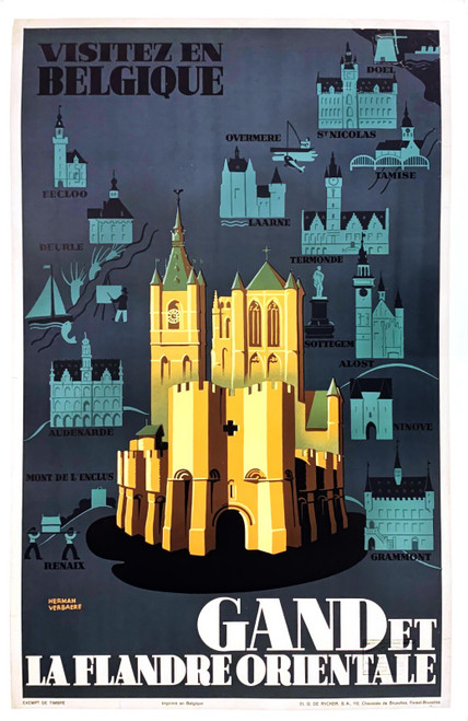 51720057009_VERBAERE, Herman. Gand et la Flandre Orientale, c. 1955.-artofuniver