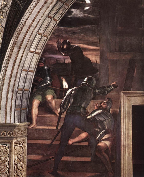 Raphael_The_Liberation_of_St_Peter_detail1 Poster Canvas Movie Film Print A0 A1