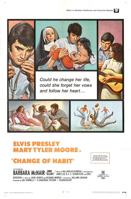 Change of Habit (1969)_0 Movie Film Poster Canvas iconic design