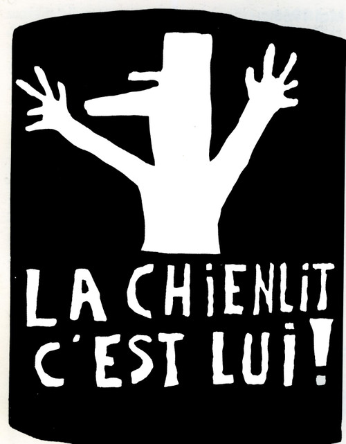 1968 Atelier de l'ex-école des Beaux-Arts La Chienli c'est lui Sérigraphie, P
