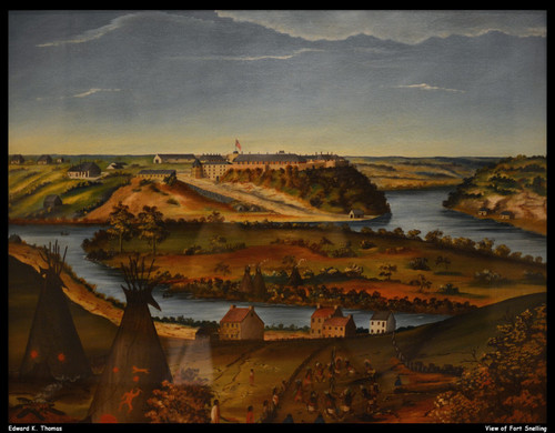 edward-k-thomas--view-of-fort-snelling--jpb_16474107301_o(1) Poster Canvas Print