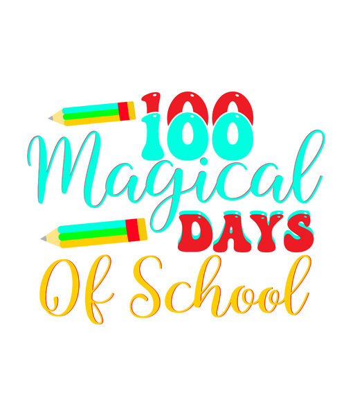100 Magical Days Of School-01 (3) Poster Canvas Movie Film Print A0 A1 A2 A3 A4