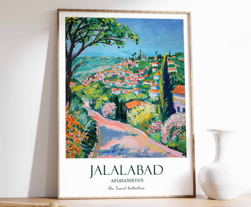 7_Jalalabad Print, Jalalabad Travel Poster, Afghanistan Poster, Islamic Decor, M