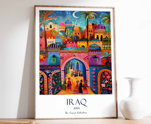 7_Iraq Print, Iraq Travel Poster, Middle East Travel Print, Islamic Decor, Gift