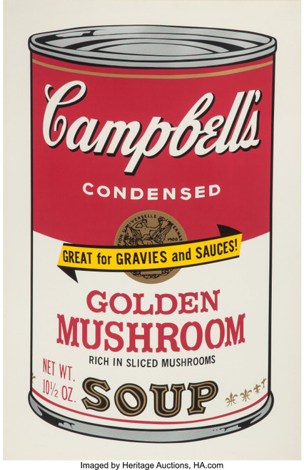 ANDY WARHOL (American, 1928-1987). Golden Mushroom (from Campbell's Soup II), 19