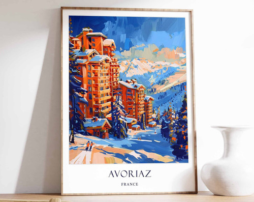 4_Avoriaz Poster, Ski Poster, Snow Poster, France Poster, Winter Poster, Alps Po