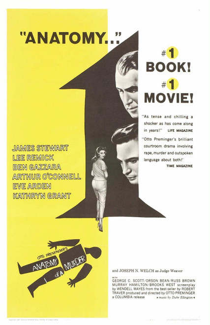 Anatomy of a Murder (1959)_1 Movie Film Poster Canvas iconic design