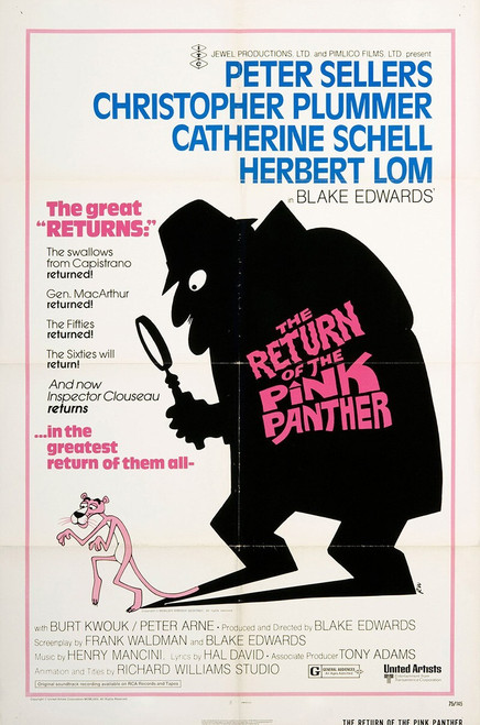 The Return of the Pink Panther (1975)_1 Poster Canvas Movie Film Print A0 A1 A2