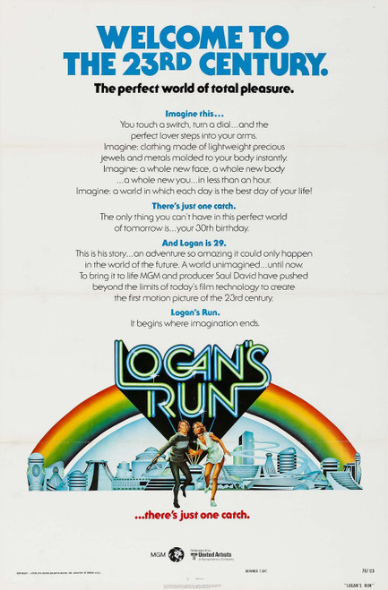 Logan_s Run (1976)_2 Poster Canvas Movie Film Print A0 A1 A2 A3 A4 A5 A6 Art Wal