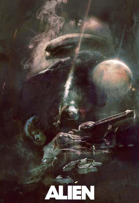 Alien 1 Poster Canvas Movie Film Print A0 A1 A2 A3 A4 A5 A6 Art Wall Decoration