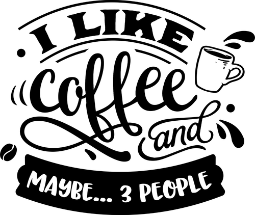 I like coffee and maybe 3 people Poster Canvas Movie Film Print A0 A1 A2 A3 A4 A
