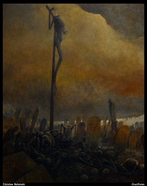 zdzislaw-beksinski---crucifixion--jpb_34694394280_o(1) Poster Canvas Movie Film