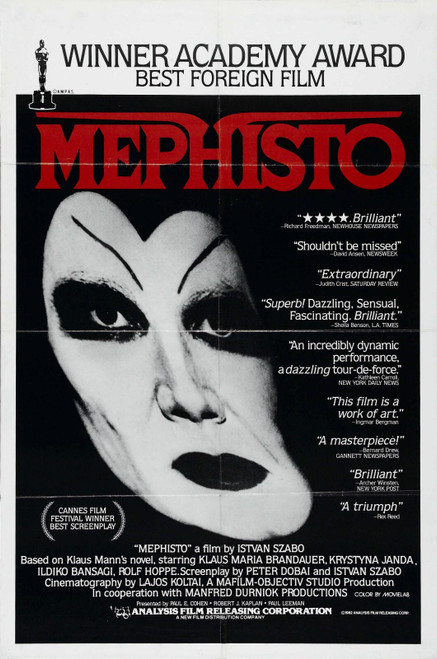 Mephisto (1982)_0 Poster Canvas Movie Film Print A0 A1 A2 A3 A4 A5 A6 Art Wall D