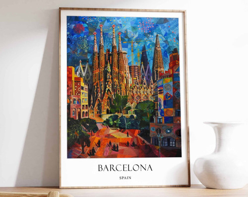 10_Barcelona Poster, Spain Poster, Travel Poster, Mediterranean Decor, Barcelona
