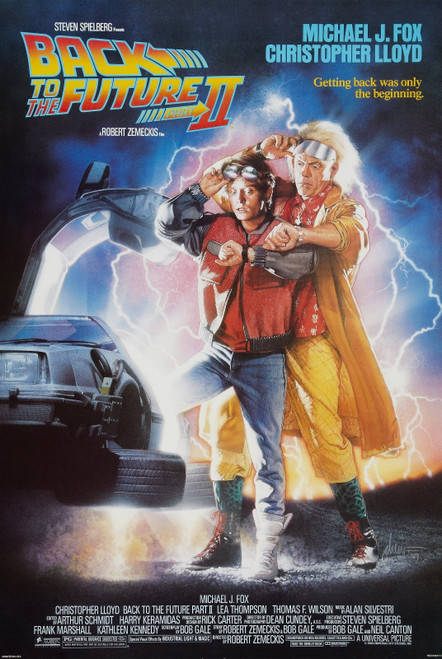 Back to the Future Part II (1989)_2 Movie Film Poster Canvas iconic design