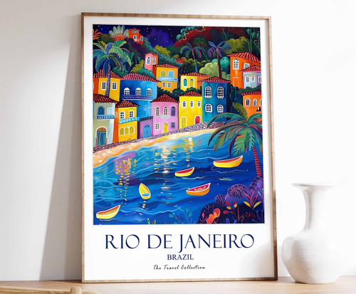 6_Rio De Janeiro Print, Rio De Janeiro Travel Poster, Brazil Travel Print, Tropi