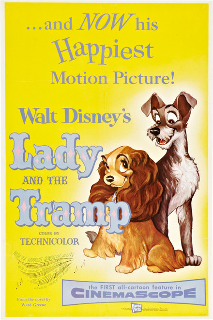 Lady and the Tramp (1955)_2 Poster Canvas Movie Film Print A0 A1 A2 A3 A4 A5 A6